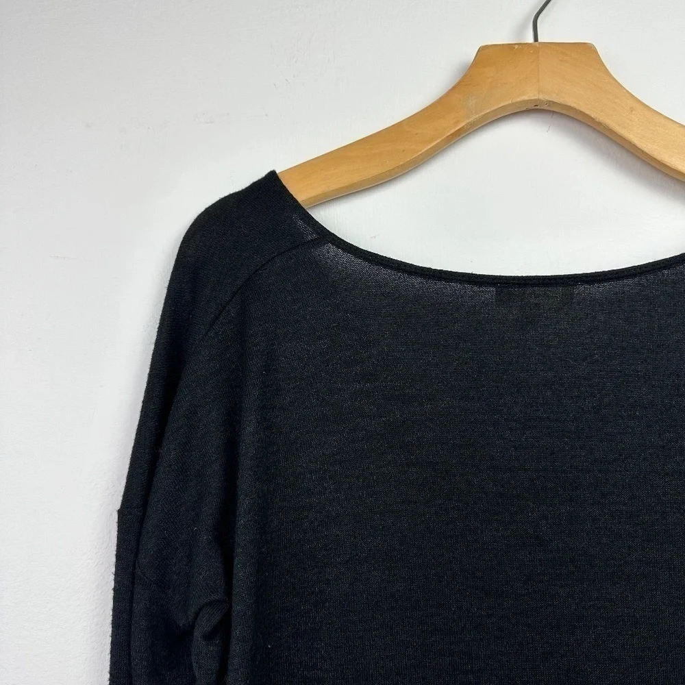 WILFRED Free Aritzia Gail Black V-neck Long Sleeve Tunic Dress XXS - Picture 6 of 9